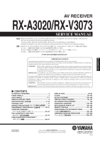 Yamaha RXV-3073 - Service Manual 